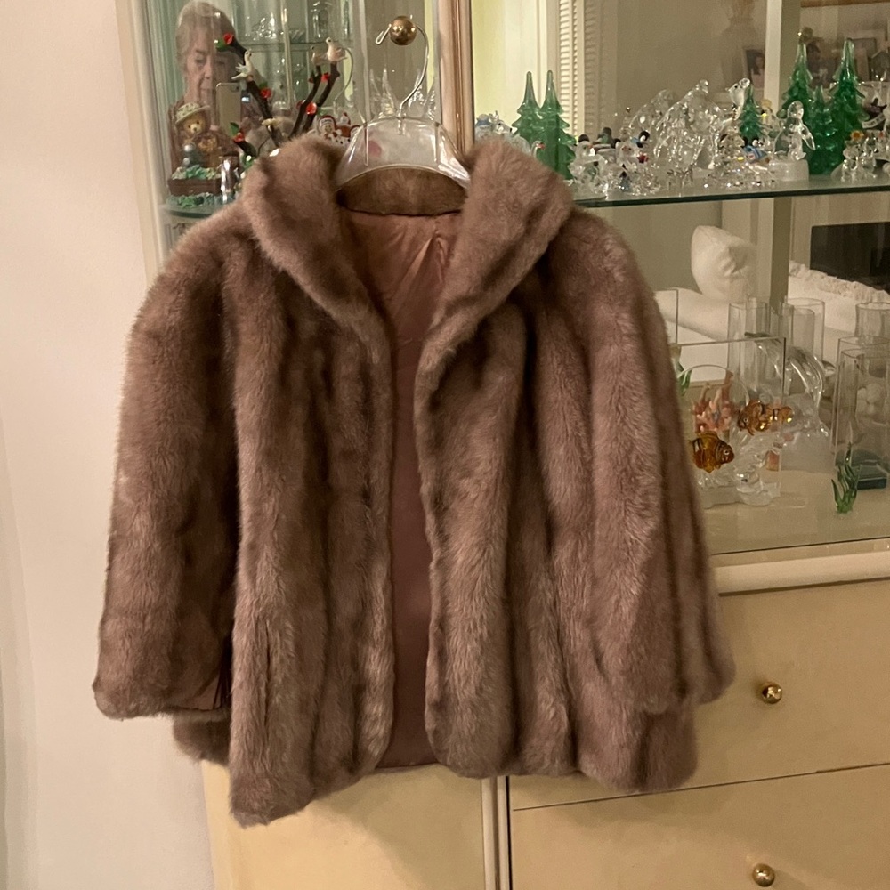 Luxurious Brown Faux Fur Coat